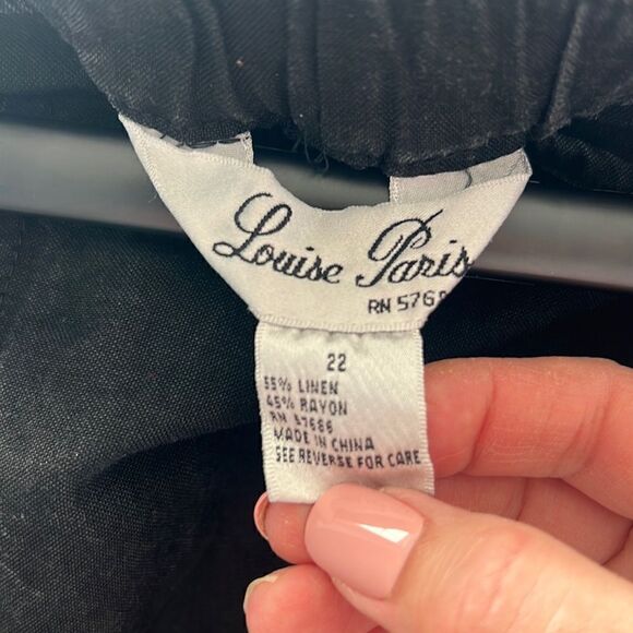 Women’s Plus size 22 linen blend Black Maxi Skirt with elastic waist - Picture 8 of 8